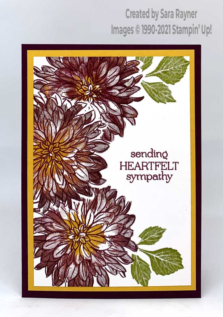 Delicate Dahlias sympathy card