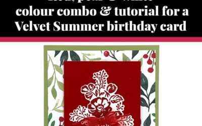 Tutorial for Velvet Summer birthday card