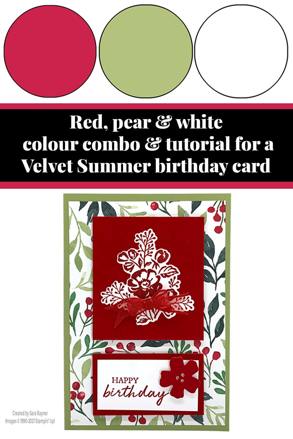 Tutorial for Velvet Summer birthday card - Sara's crafting and stamping ...