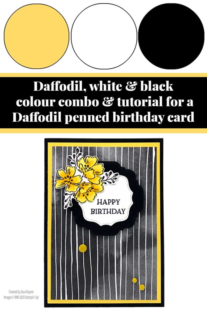 Daffodil penned birthday card tutorial