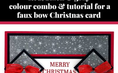 Tutorial for faux bow Christmas card