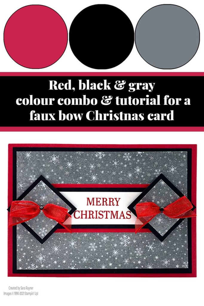 Faux bow Christmas card tutorial