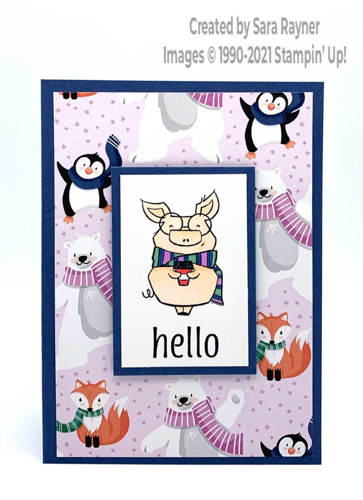 Joyful playmates hello card