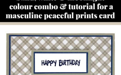 Tutorial for masculine peaceful prints card