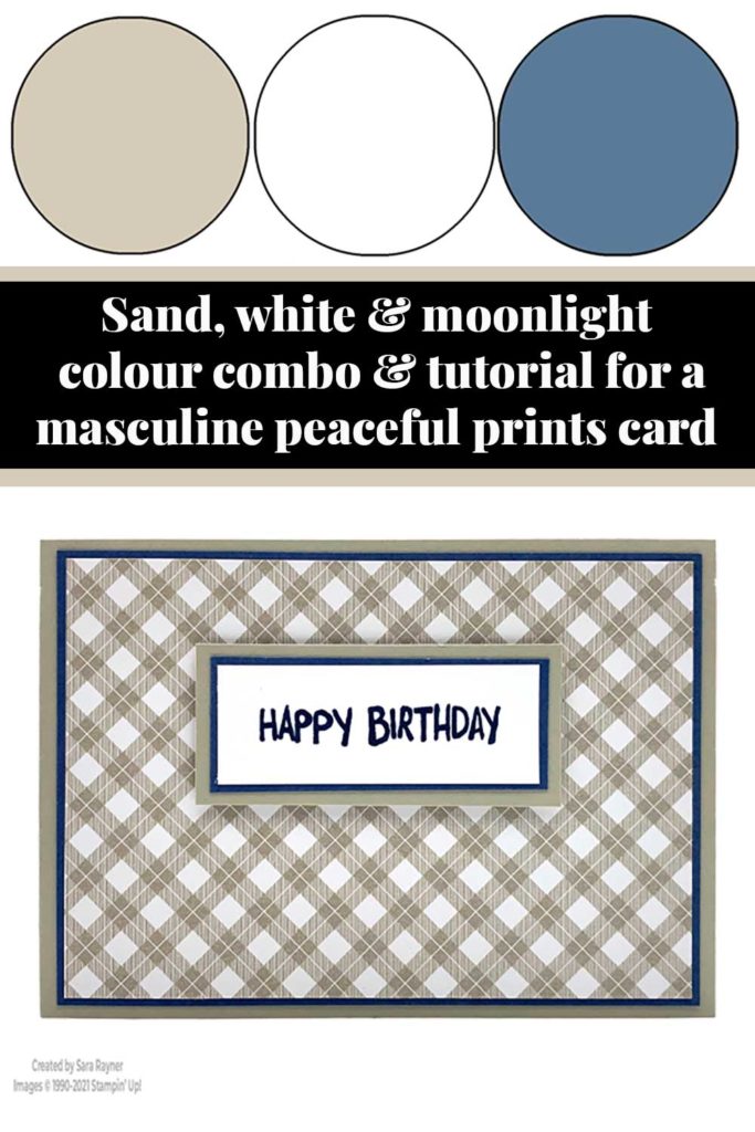 Masculine peaceful prints birthday card tutorial