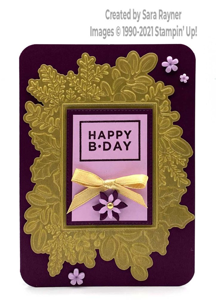 Merriest gold birthday card