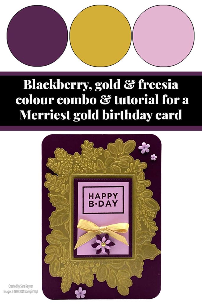 Merriest gold birthday card tutorial