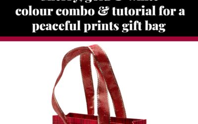 Tutorial for peaceful prints gift bag