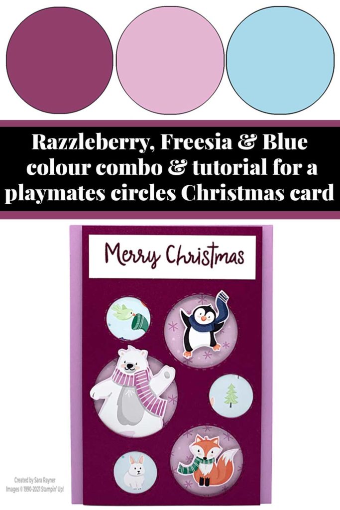 Playmate circles Christmas card tutorial