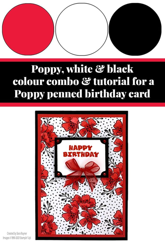 Poppy penned birthday card tutorial