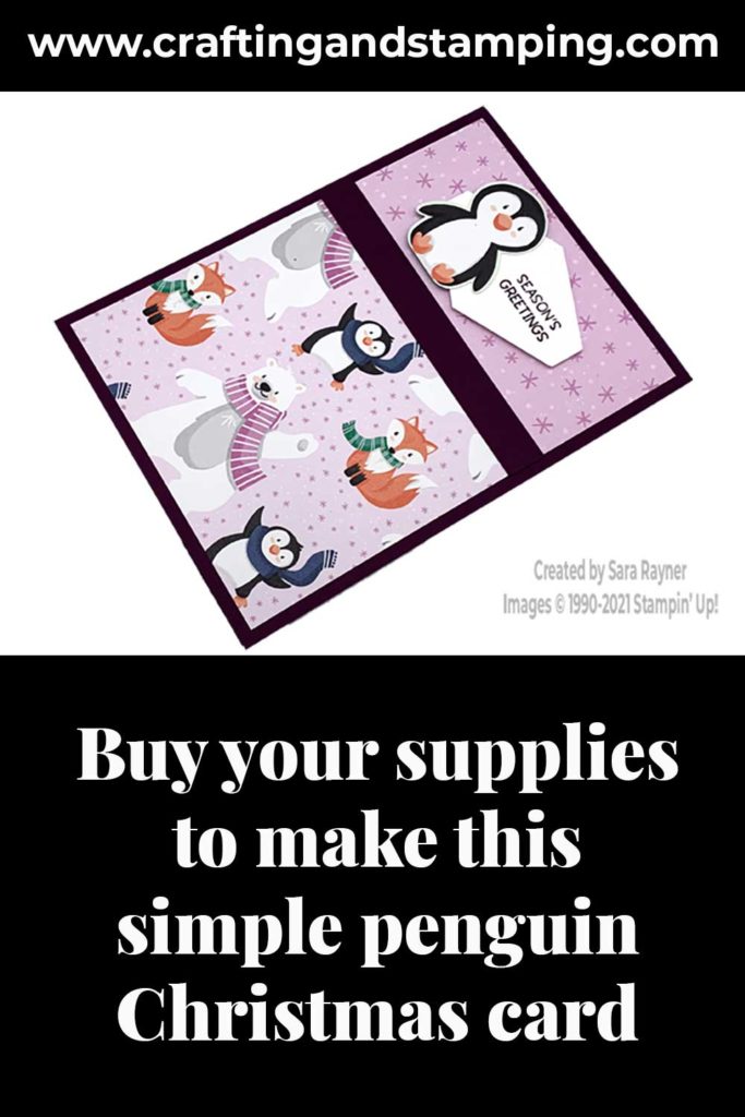 Simple penguin Christmas card supply list