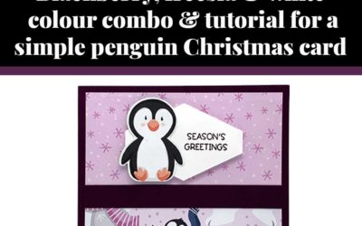 Tutorial for simple penguin Christmas card