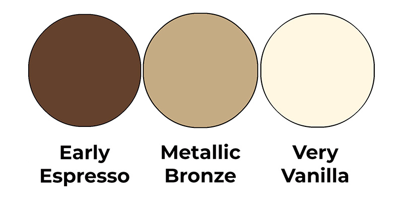 Colour combo mixing Early Espresso, Metallic Bronze and Very Vanilla