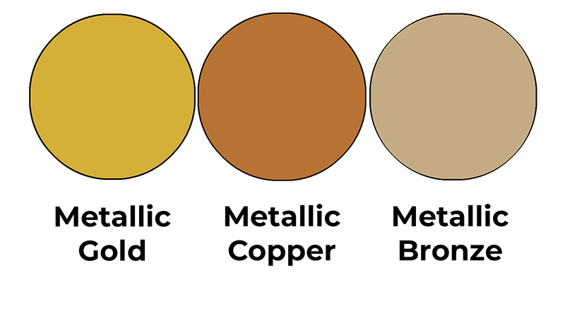 Colour combo mixing Metallic Gold, Metallic Copper and Metallic Bronze.