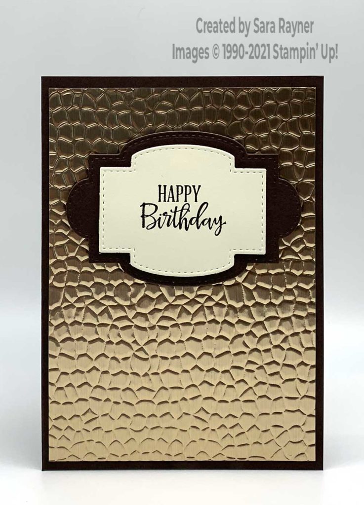 Masculine metallic birthday card