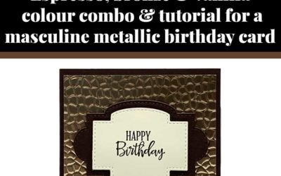 Tutorial for masculine metallic birthday card