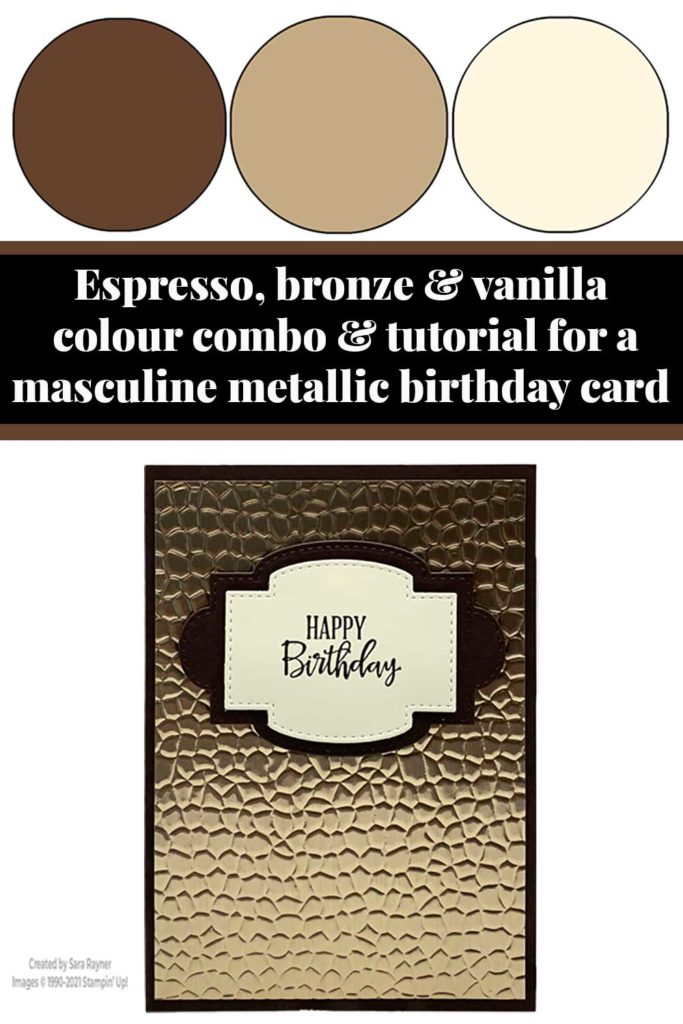 Masculine metallic birthday card tutorial