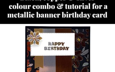 Tutorial for metallic banner birthday card