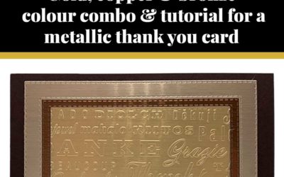 Tutorial for metallic thank you card