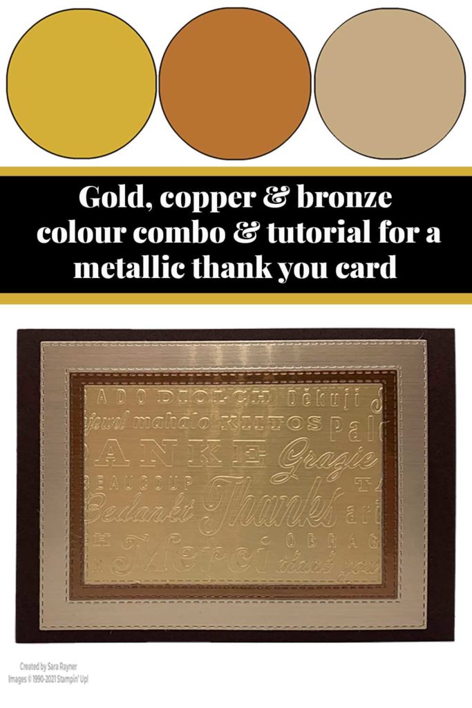 Metallic thank you card tutorial