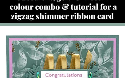 Tutorial for zigzag shimmer ribbon card