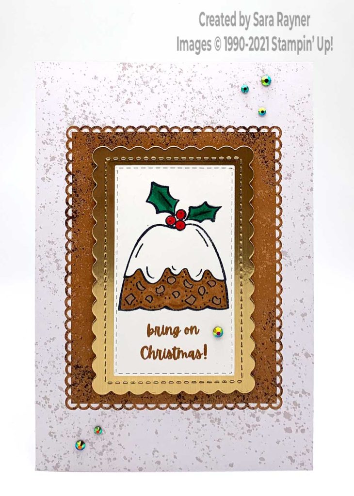 Gingerbread pudding Christmas card