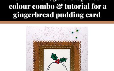 Tutorial for gingerbread pudding Christmas card