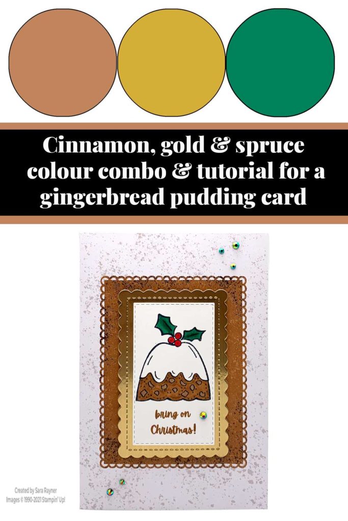 Gingerbread pudding Christmas card tutorial