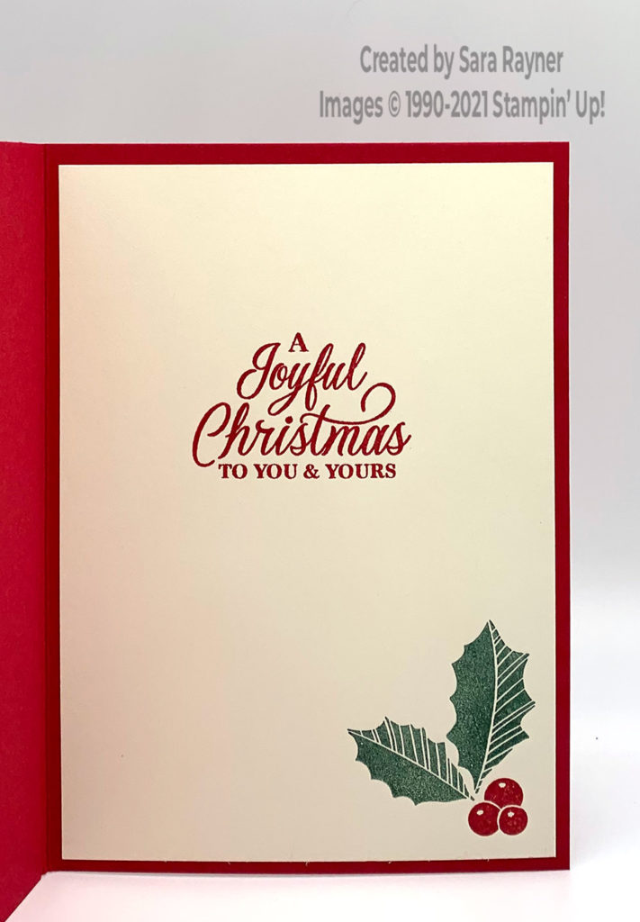 Merriest velvet Christmas card insert
