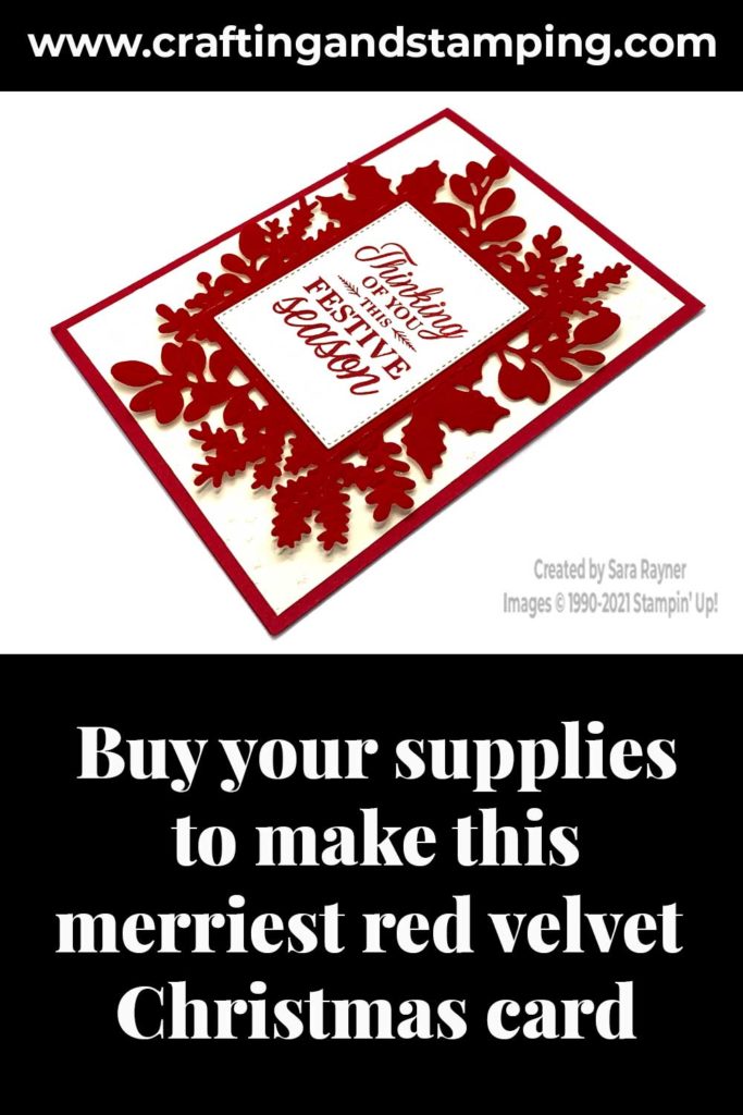 Merriest velvet Christmas card supply list