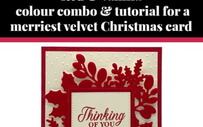 Tutorial for merriest velvet Christmas card