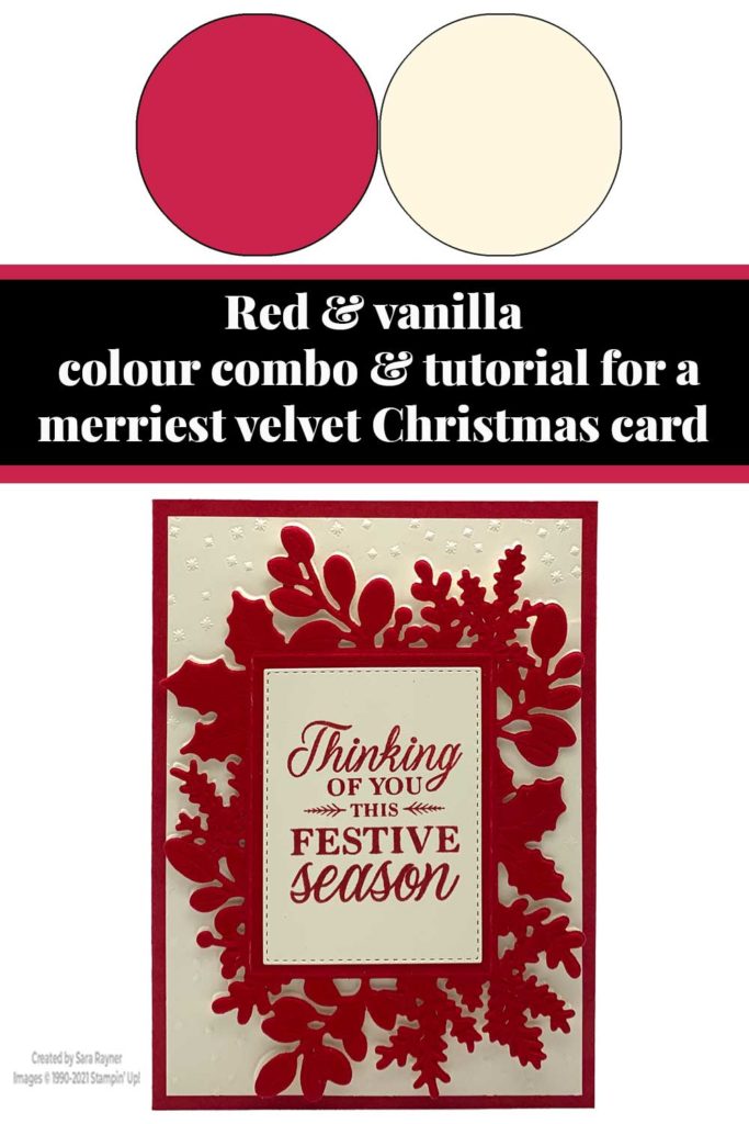 Merriest velvet Christmas card tutorial