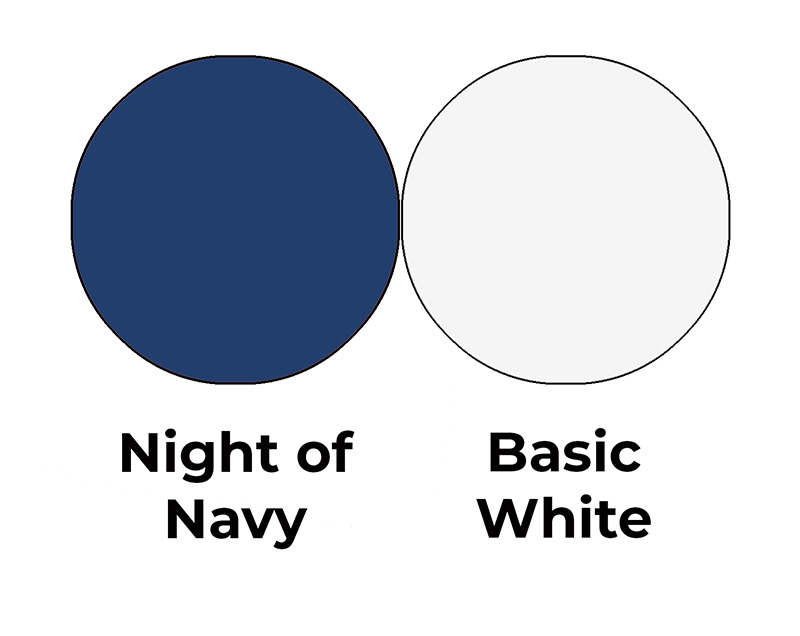 Colour combo mixing Night of Navy with Basic White.