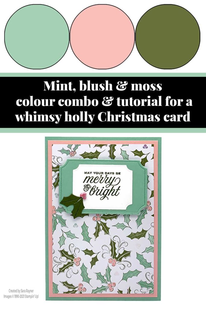 Whimsy holly Christmas card tutorial