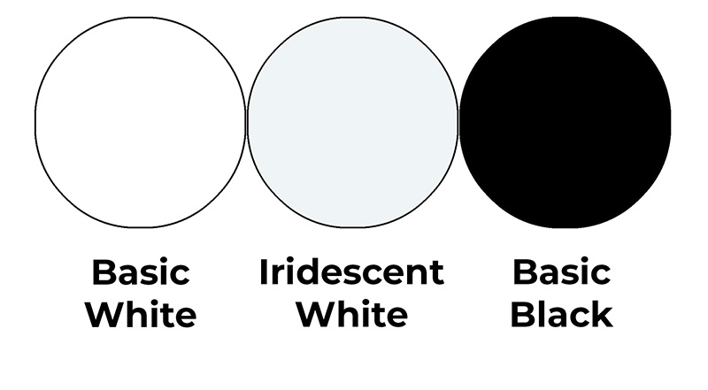 Colour combo mixing Basic White, Iridescent White and Basic Black