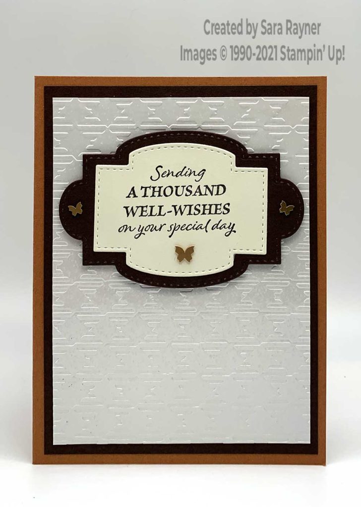 Embossed Mother of Pearl card