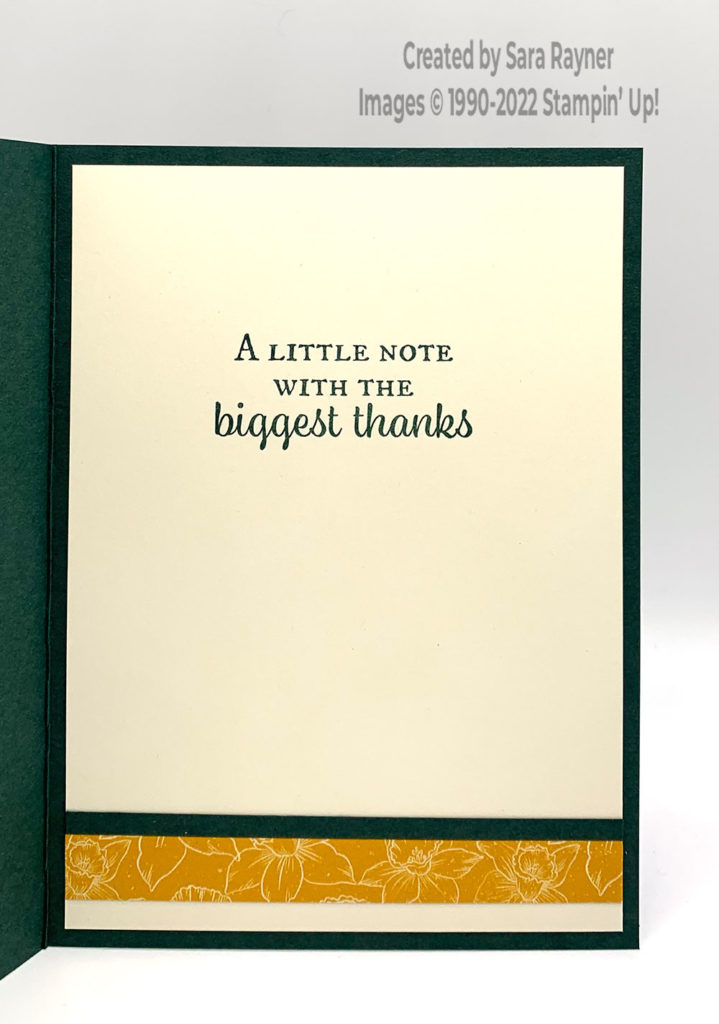 Quick daffodil thank you card insert