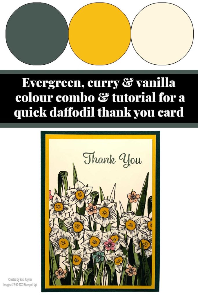 Quick daffodil thank you card tutorial