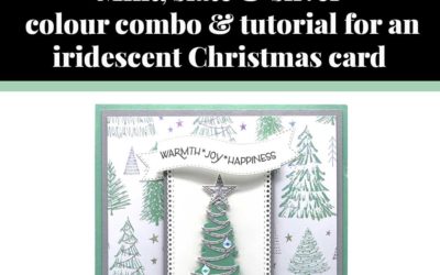 Tutorial for iridescent Christmas card