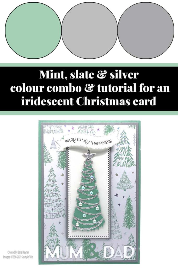 Iridescent Christmas card tutorial