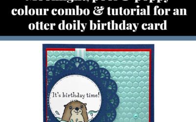 Tutorial for otter doily birthday card