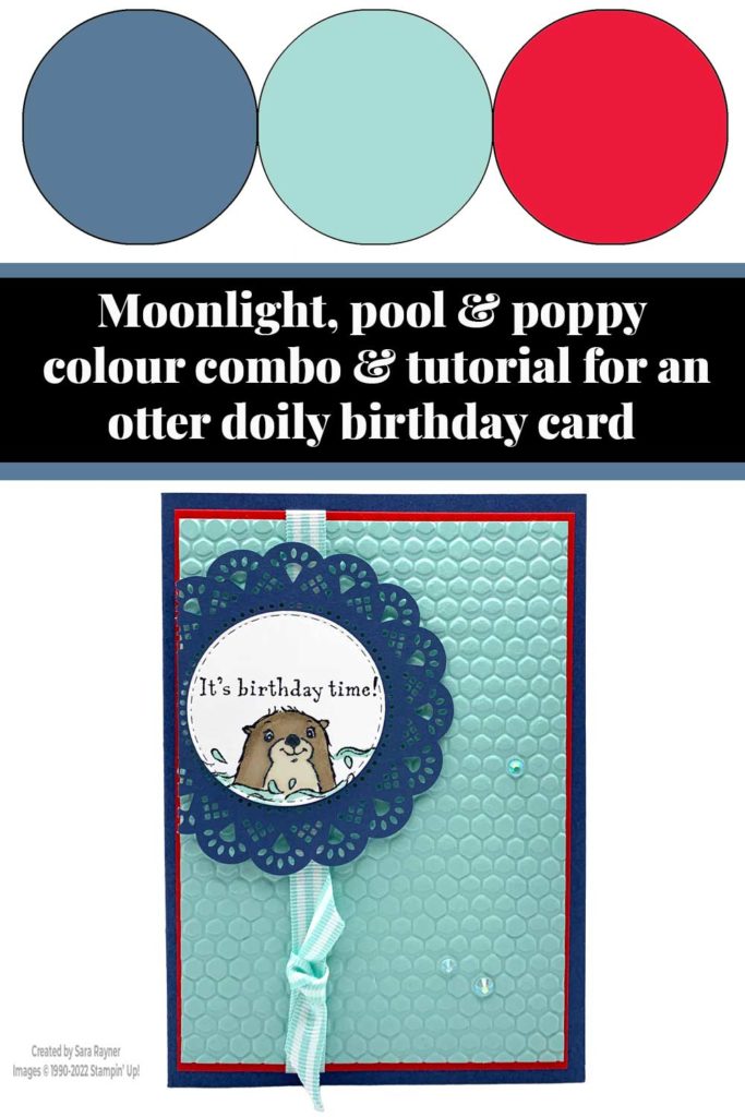 Otter doily birthday card tutorial