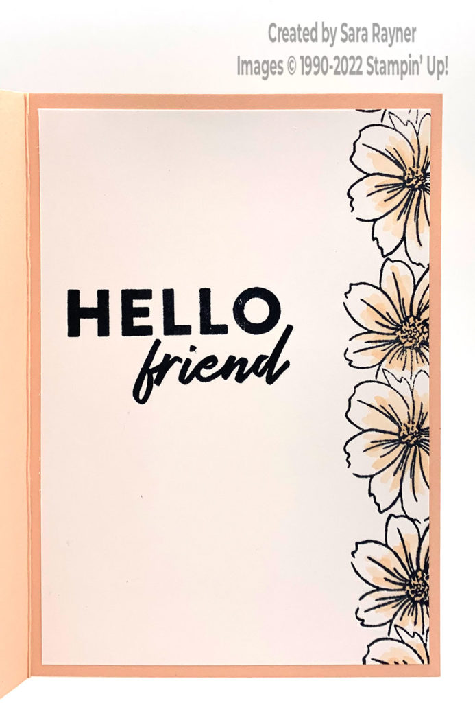 Layered Friendly Hello card insert