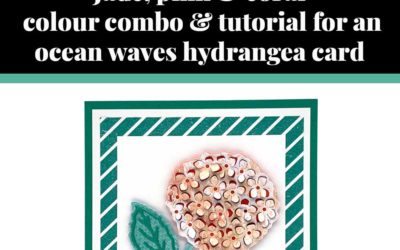 Tutorial for Ocean Waves Hydrangea card