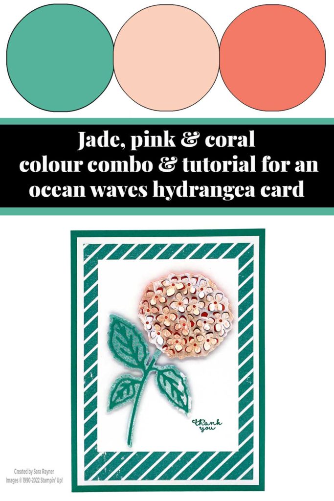 Ocean Waves Hydrangea card tutorial