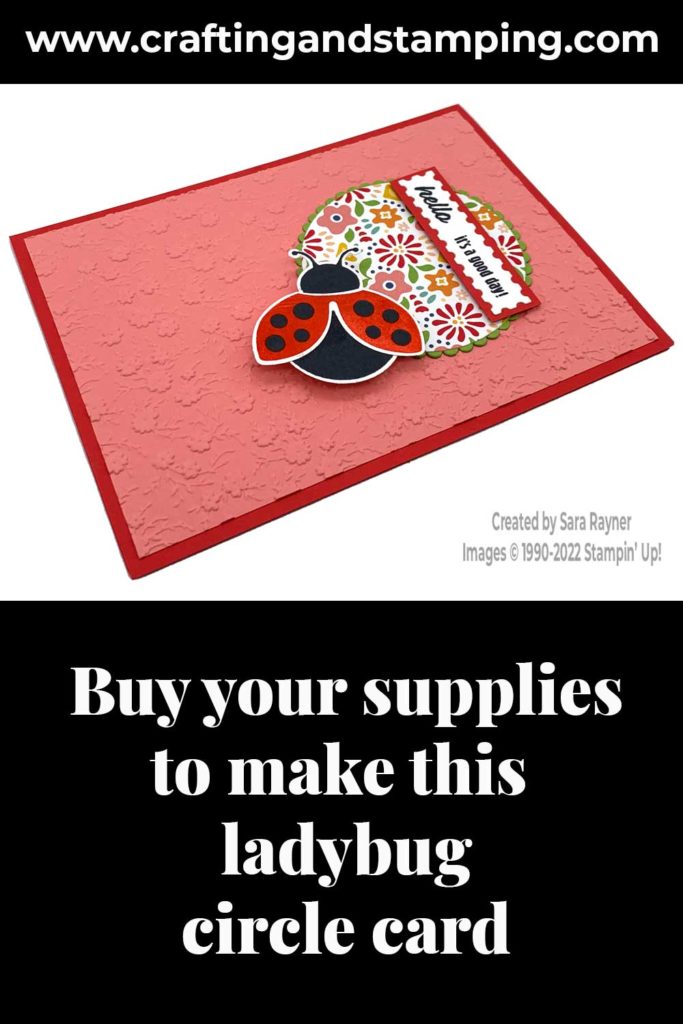Ladybug circle card supply list