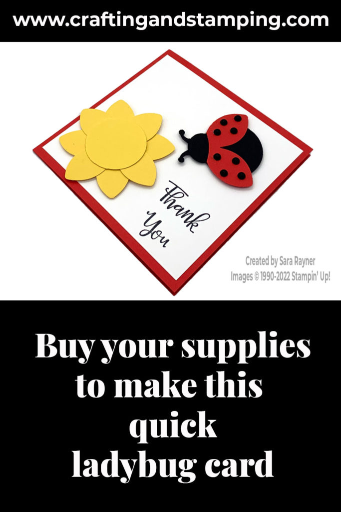 Quick Ladybug card supply list