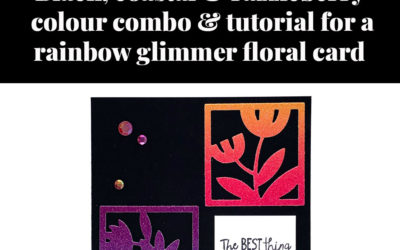 Tutorial for rainbow glimmer floral card