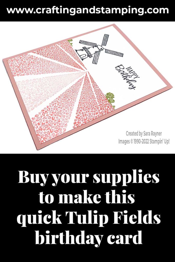 Quick Tulip Fields card supply list