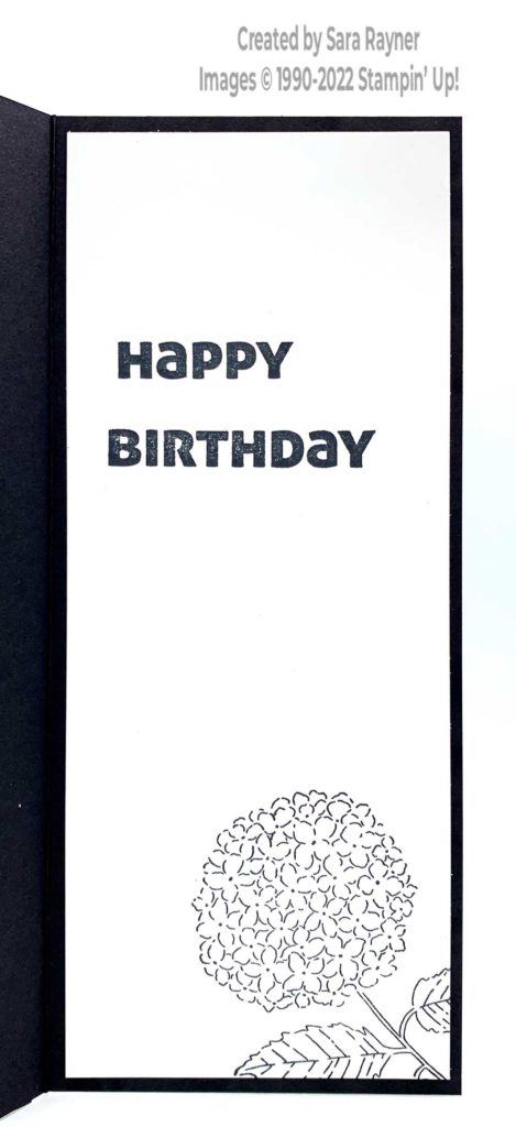 Slim birthday card insert